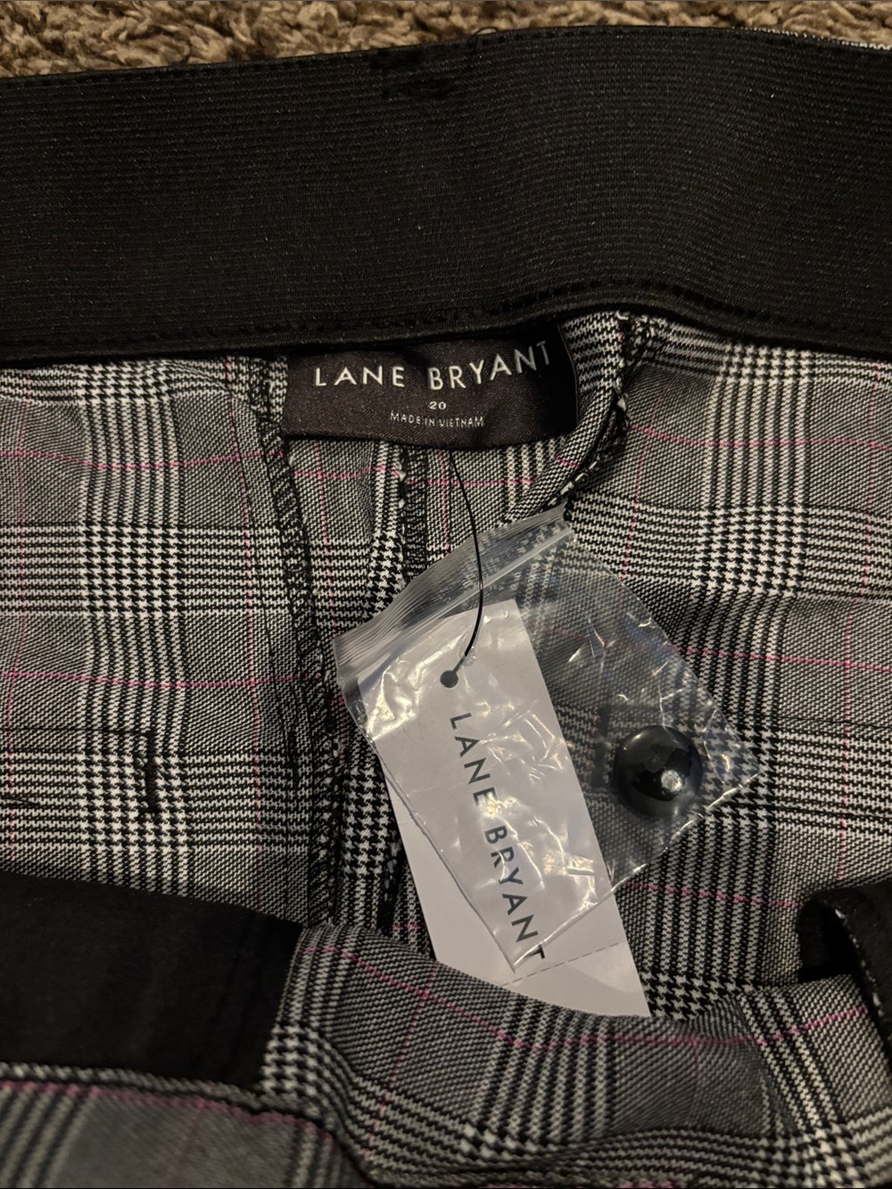 Lane Bryant Gray Plaid womens Dress Pants - Picture 2 of 4